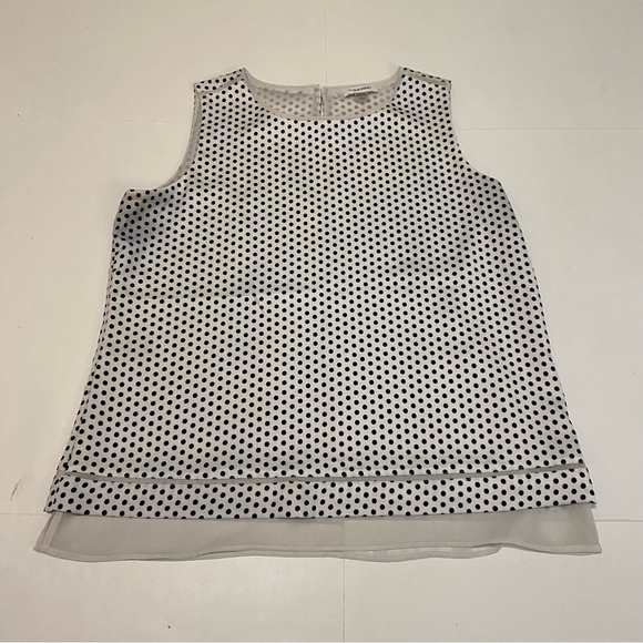 Calvin Klein Tops - 16. ⭐️ Calvin Klein white & black polka dot top